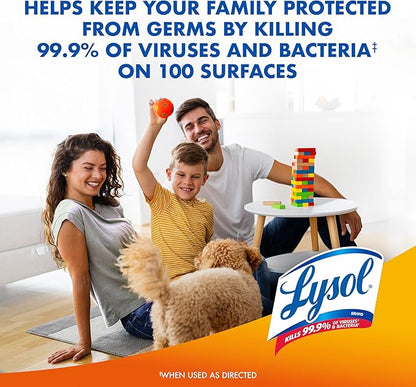 Lysol Disinfectant Spray, Sanitizing and Antibacterial Spray, For Disinfecting and Deodorizing, Mango & Hibiscus Scent, 19 Fl Oz