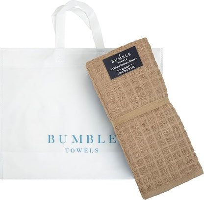 Bumble Kitchen Towels (6 Pack) | 16” x 28” | 100% Cotton Kitchen Towels | 385 GSM | Soft, Highly Absorbent & Durable Dish Towels for Kitchen | Tan