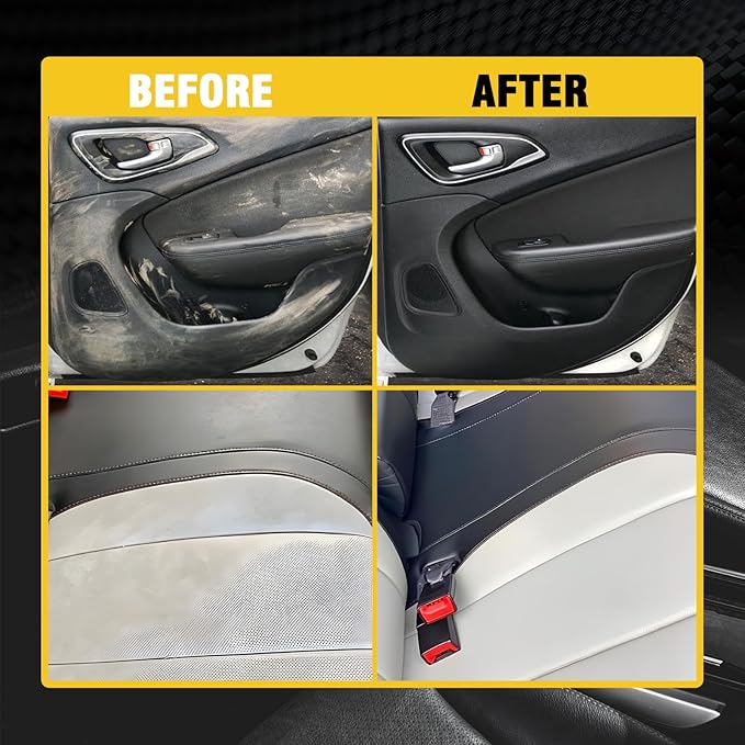 Car Interior Cleaner & Protectant Spray for Car, 3-in-1 Formula for Dashboard, Leather, Vinyl, Plastic & Glass, Streak-Free, UV Shield, pH Neutral & Long-Lasting Shine | 16.9oz +Towel + Sponge