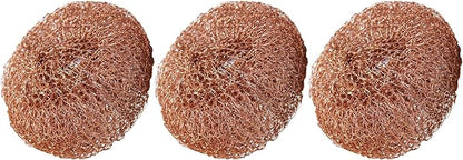 Scotch-Brite Copper Coated Scrubbers, Scouring Pads for Cleaning Tough Baked-On Messes, Metal Scrubbers for Cleaning Dishes, 3 Scrub Pads
