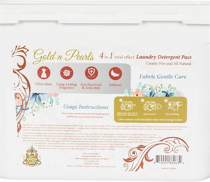 4-in-1 Laundry Pods, Lavender Silk Scent - Stain Remover, Fabric Softener, Fresh Scent & Deep Clean, 52 Count