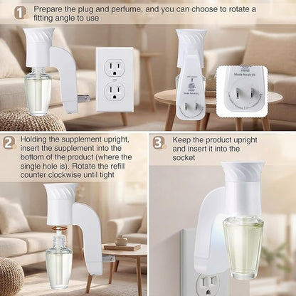 Saillong 6 Pack Wall Fragrance Plug with Night Light, Compatible with Bath & Body Works WallFlower Refills, ETL Certified, Rotatable Plug Design Fragrance Diffuser for Home & Office
