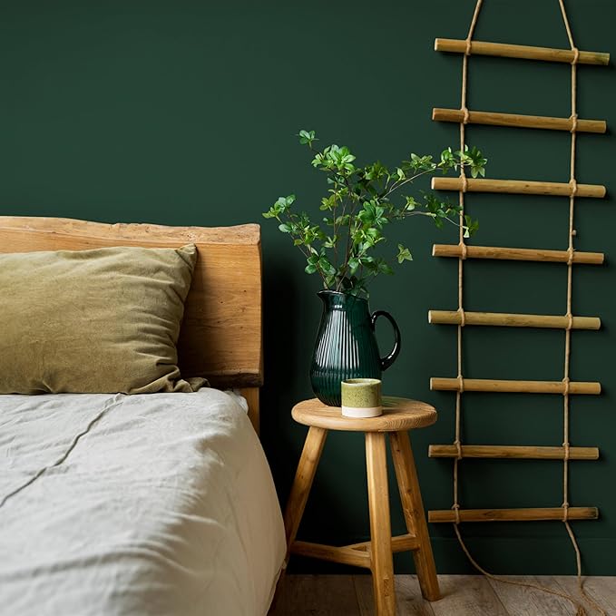 HeloHo 394"X15.7" Solid Green Wallpaper Matte Textured Contact Wallpaper Peel and Stick Self Adhesive Removable Wallpaper Waterproof Paper for Living Room Bedroom Decor