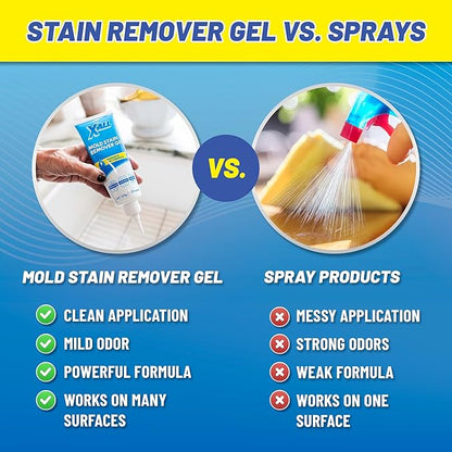 X-ALL Mold Stain Remover – Heavy Duty Cleaner for Bathroom Grout, Tile, Shower & Washing Machine Seal, 150g