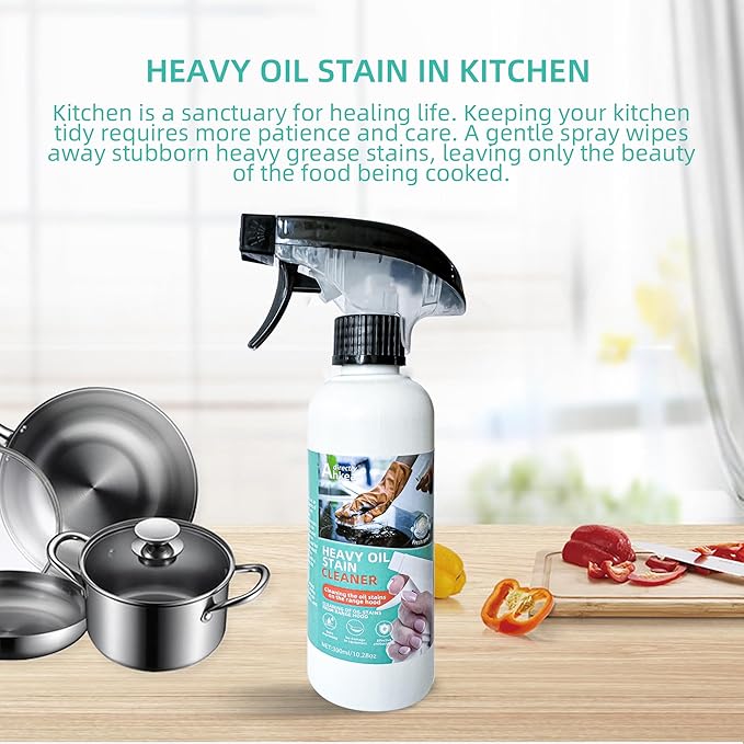 Heavy Duty Cleaner and Polish, Sciasi Kitchen Cleaner, Non-Scratch, All Purpose Cleaning Spray For Range Hoods, Countertops, Ovens, and Appliances, 3PCS