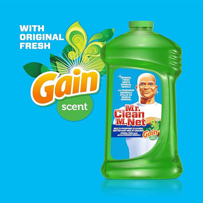 Mr. Clean Liquid All Purpose Multi-Surface Cleaner | with Gain Original - 45 Ounce Each Bottle (Pack of 2) (Total 90 fl oz)