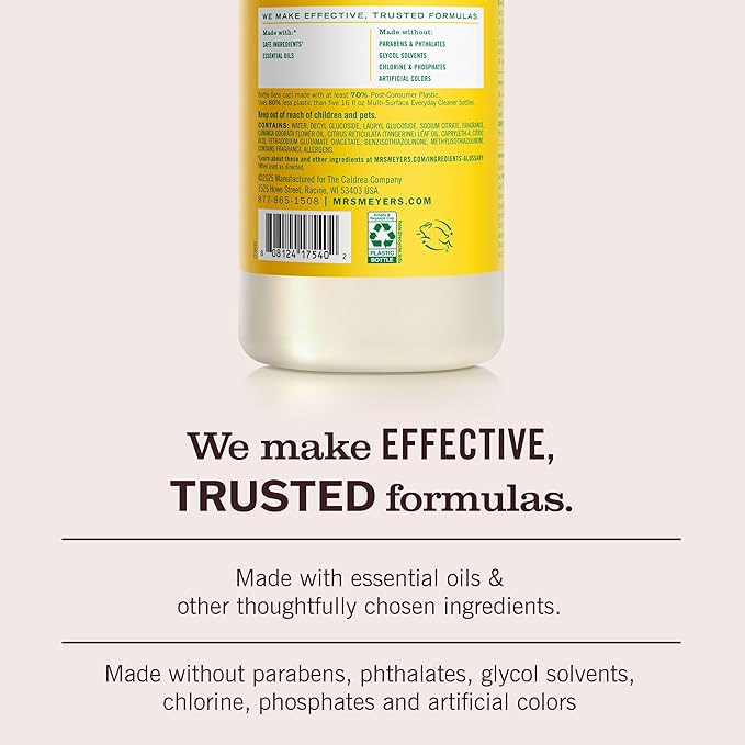 MRS. MEYER'S CLEAN DAY Multi-Surface Everyday Concentrate, Honeysuckle Scent, 32 Fl Oz Bottle