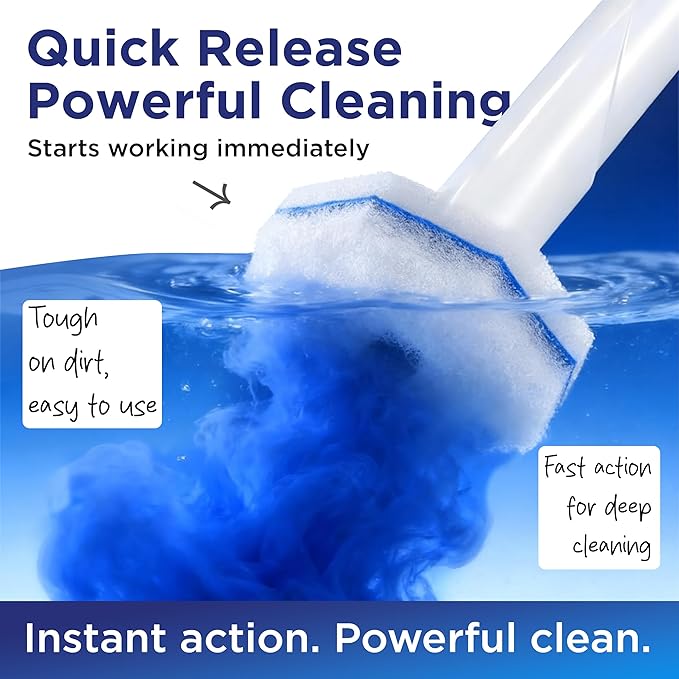 50 Count Upgraded Toilet Wand Refills Compatible with Clorox Toilet Wand – Fresh Fragrance, 5X Cleaning Power, Disposable Brush Replacement Pads with Durable Scrubber Heads