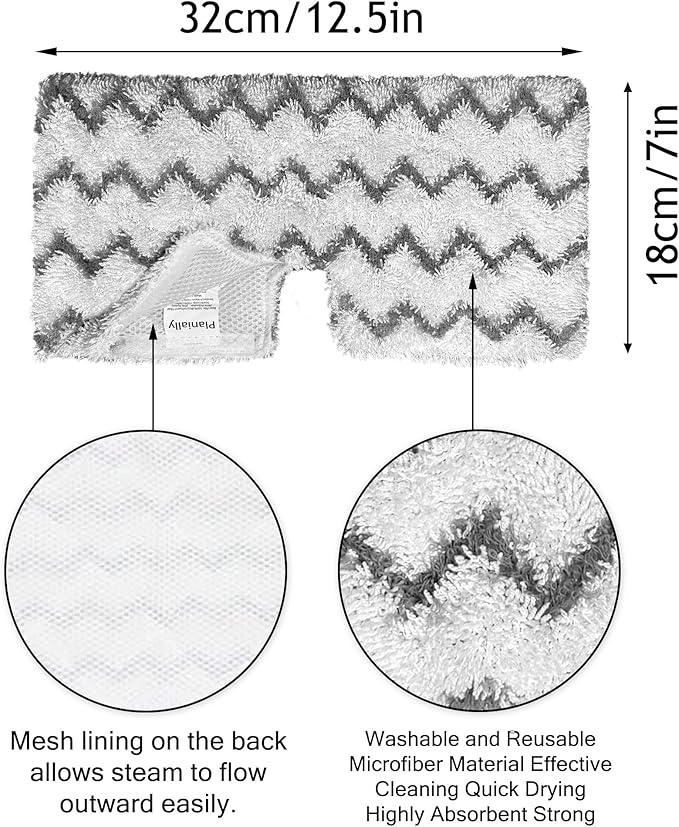Steam Mop Replacement Pads for Shark S3501 S3972BRN S3601 S3901 S3550 S3801 SE450 Microfiber Washable Double-Sided Pads for Hardwood Tile Floor,Compatible with Shark Steam Pocket Mop,4-Pack