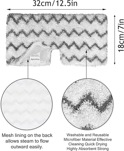 Steam Mop Replacement Pads for Shark S3501 S3972BRN S3601 S3901 S3550 S3801 SE450 Microfiber Washable Double-Sided Pads for Hardwood Tile Floor,Compatible with Shark Steam Pocket Mop,4-Pack