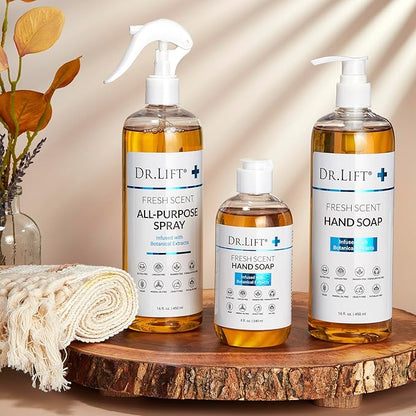 All Purpose Spray Cleaner, Multi Surface Cleaning Spray with Essential Oils for Kitchen and Bathroom, Natural Household Cleaner for Everyday Use, Eco Friendly, Fresh Scent, 16 Fl Oz