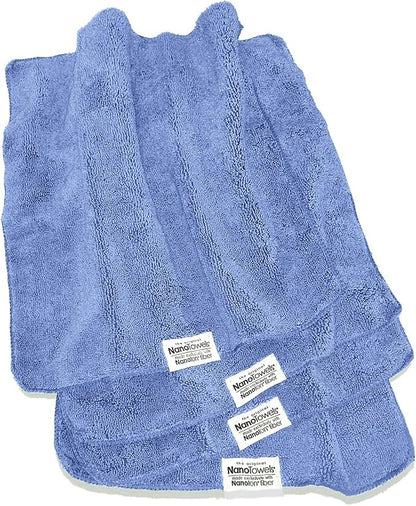 The Amazing Eco Cloth Wipes that Cleans and Makes Shiny Virtually Any Surface with Only Water. No More Paper Towels Or Toxic Chemicals. 4-Pack. The Original USA Brand. (14x14, Blue)