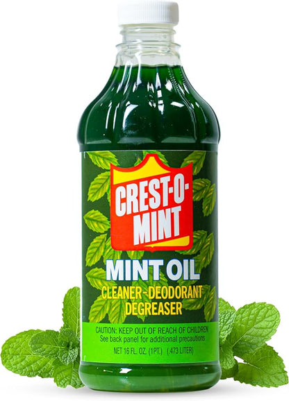 Crest-O-Mint Oil Multipurpose Cleaner & Degreaser, Simple All-Purpose Household Cleaner & Deodorizer, Natural Wintergreen Mint Scent, Made in USA (1, 16 fl oz)