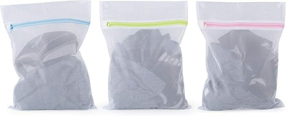 Mesh Laundry Bags 6-Pack Medium 16 x 12 Inch Laundry Wash Bag Colorful Zipper for Delicates, Blouse, Hosiery, Stocking, Underwear, Bra Lingerie, Sweater, Travel Storage Bag
