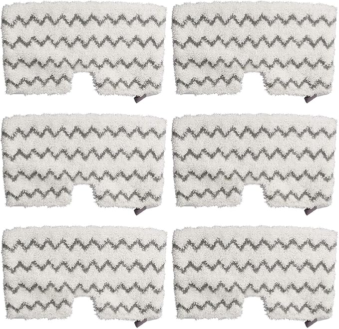 Extolife 6 Pack Steam Mop Pads Replacement for Shark Steam Pocket Mops S3501 S3601 S3972BRN S3550 S3801 S3901 S3601D S3801CO S3901D S3455K S2902 SE450 SE460