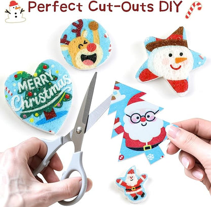 Christmas Theme Kitchen Sponge (12Pack) - Wood Pulp & Coconut Scrubber Sponges, High-Absorption Dishwashing Sponge with Festive Designs, Strong Cleaning for Dishes, Household Cleaning