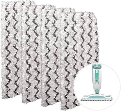 F Flammi 4-Pack Microfiber Mop Pads Refills Compatible with Shark Steam Mop S1000 S1000A S1001C S2001, Washable & Reusable Replacement Pads for Hardwood, Tile, and Stone Floors