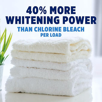 OxiClean White Revive Whitener & Stain Remover Liquid Additive, Water-Activated Oxygen Bleach for Laundry, 45 fl oz