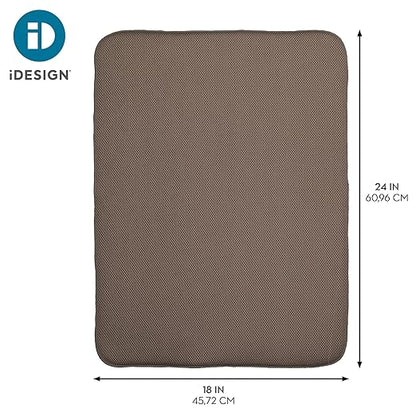 InterDesign iDry Kitchen Mat, 24 x 18 - Extra Large, Mocha/Ivory