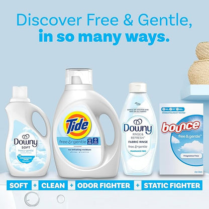 Tide Free & Gentle Liquid Laundry Detergent, 126 Loads, 166 fl oz, Tide Laundry Detergent, Clean Laundry Detergent