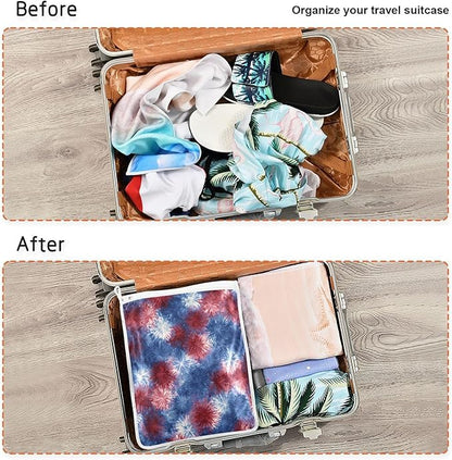 Mesh Laundry Bags Lingerie Bags for Washing Delicates 2 PCS Durable Wash Bag with Zipper Small and Medium Washable Retro Tie Dye Fireworks