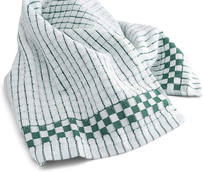 XLNT Highly Absorbent Kitchen Dish Towels 100% Cotton 18x28 inch – Ultra-Thick Dishcloths – Premium Weave for Drying & Cleaning – Soft, Durable & Lint-Free – Pack of 3 Green