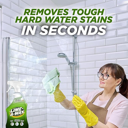 Lime-A-Way Bathroom Cleaner, 32 fl oz Bottle, Removes Lime Calcium Rust