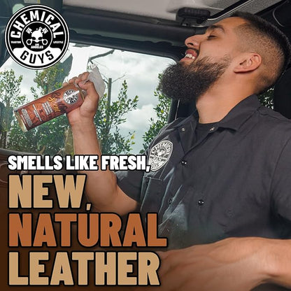 Chemical Guys AIR_300 New Car Scent and Leather Scent Combo Pack, Great for Cars, Trucks, SUVs, RVs & More, 16 fl oz (2 Items)