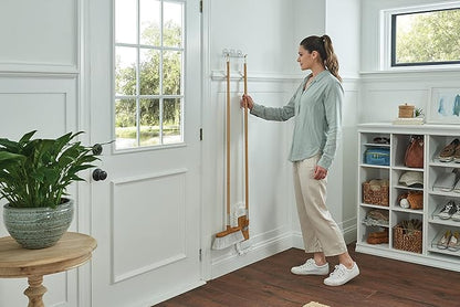 Harper Live.Love.Clean. Bamboo 2-in-1 Smooth Surface Wet/Dry Dust Mop with (2) Washable Wraparound Pads for Cleaning Dust, Pet Hair & Fine Dry Dirt