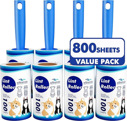 Lint Rollers for Pet Hair Extra Sticky, 800 Sheets Mega Value Set Lint Rollers for Pet Hair Removal, Dog and Cat Lint Remover for Clothes, Furniture, Carpet