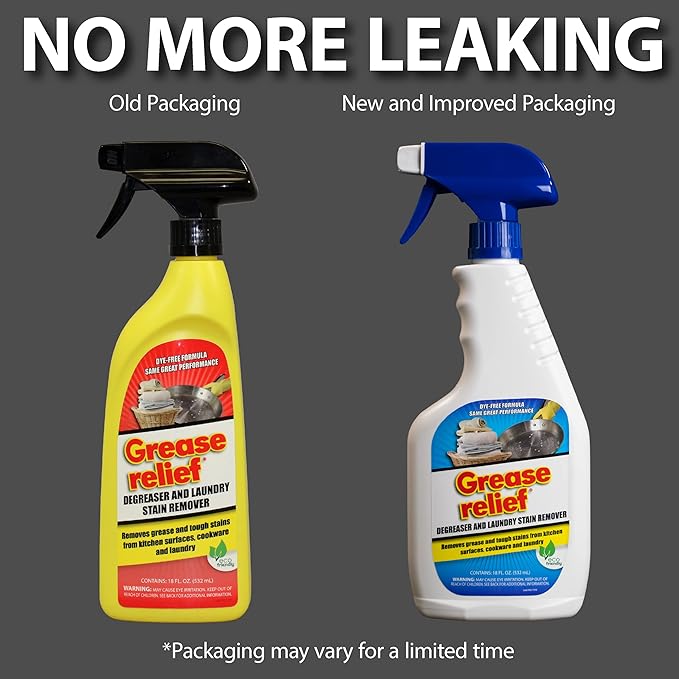 Degreaser and Laundry Stain Remover - Heavy Duty Kitchen Cleaner Spray/All Purpose Degreaser for Stove Top, Oven, Grill, Car, Soil & Cloth Stains (2 Pack) (524919)