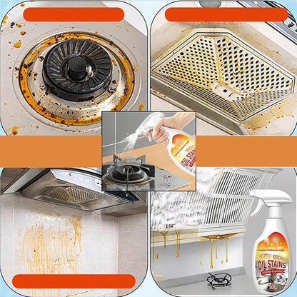 FIELL Heavy-Duty Kitchen Degreaser Foam Cleaner, Clean Kitchens Up Kitchen Oil Stains, Heavy Oil Stain Cleaner Kitchens, Degreaser Clean Heavy Duty, Multi Functiona Foam Cleaning Spray (3PC)
