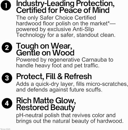 Quick Shine Ultimate Gold Clean + Polish Mop Kit | All-in-One 10 Pc Kit w/Interchangeable Attachments | Floor Polish Included | No Batteries Needed | Pro Cleaning for Hardwood Floors | 2-in-1 Mop
