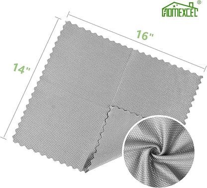 HOMEXCEL Grey Microfiber Glass Cleaning Cloths-6PK, 16"x14" Lint Free Window Cleaning Cloth, Glasses, Mirrors, Screens, Stainless Steel, Premium Microfiber Wipes for Cleaning, Glass and Window Cleaner
