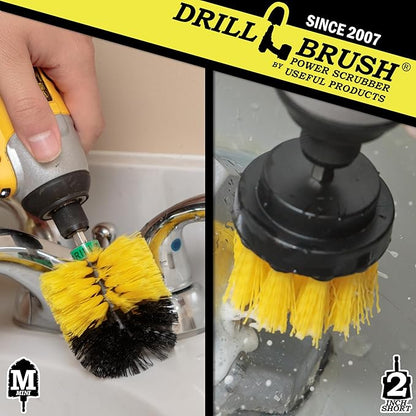 Bathroom Accessories Essentials - Cleaning Supplies - Scrub Brush - Shower Cleaner Brush - Shower Door Scrubber - Bathtub Cleaning Kit - Bath Mat Brush - Bathroom Tile Brush - Grout Cleaning Scrubber