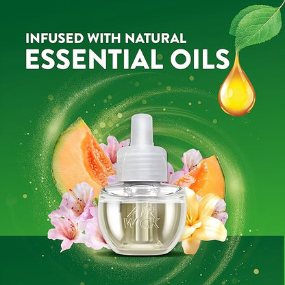 Air Wick Plug in Scented Oil Refill, 10ct, Summer Delights, Scented Oil, Air Freshener, Essential Oils, Eco Friendly