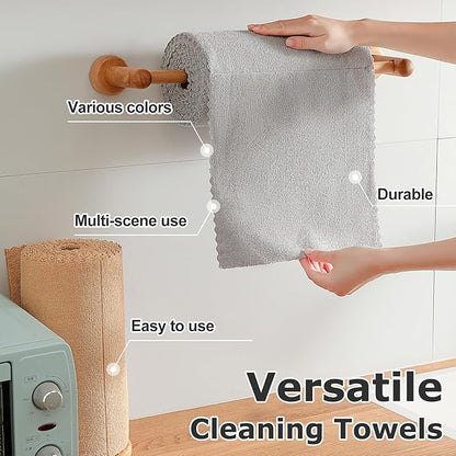 Jessy Home 80 Pack Reusable Paper Towels Grey Microfiber Cleaning Cloth Roll 12"x12" Microfiber Towels for Cars, Tear Away Cloth, Lint Free Rags for House, Kitchen,Window,Cleaning Supplies