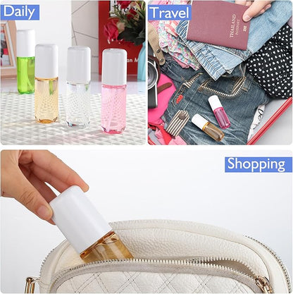 Small Spray Bottle Travel Size 4 Pack1.35oz/40ml Fine Mist Empty Mini Spray Bottles Refillable Plastic Travel Bottle Set for Traveling and Outgoing
