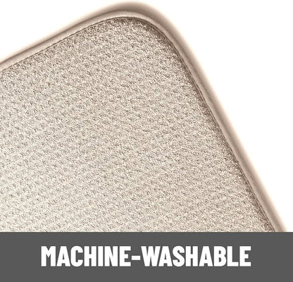 Bellemain XL Dish Mat Microfiber Dish Drying Mat, Super absorbent (Light Grey, 16" x 18")
