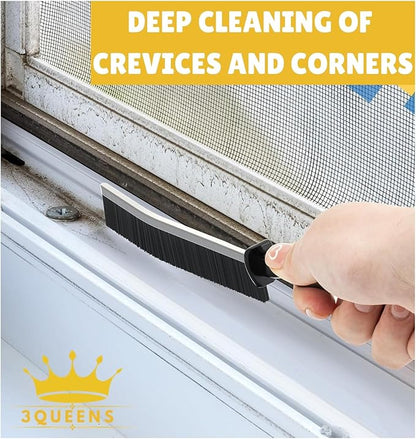 6Pcs Crevice Cleaning Brush 6 Extra Hooks, Multifunctional Cleaning Tool for Home & Kitchen,Heavy-Duty Deep Cleaning Gaps Corners,Cars,HouseholdUse,Bathroom,Window, Faucet & Tile Grout Cleaner