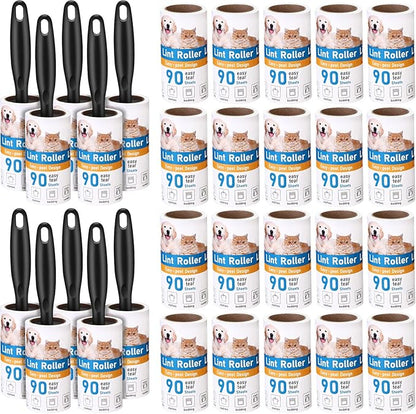 2700 Sheets Lint Rollers for Pet Hair Extra Sticky Portable Lint Remover Brush Roller with 10 Handles 30 Refills Pet Hair Remover for Couch, Clothes Furniture and Carpet Dog Cat