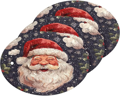 Christmas Santa Claus Kitchen Scrub Sponges, Pop-up Kitchen Cleaning Sponges Reusable Dish Washing Sponges for Bathroom Household Cleaning 3 Pack - Non Scratch Scrubber
