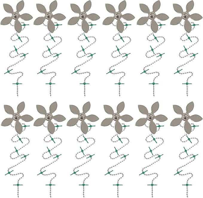 DrainWig Shower Drain Hair Catcher – Disposable Bathroom Hair Trap, Easy to Install in Shower Drain Cover, Helps Prevent Clogs – As Seen on Shark Tank - Silver Flower (12-Pack)