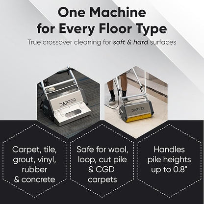 22" Counter-Rotating Brush (CRB) Commercial Carpet & Hard Floor Cleaning Machine – 450 RPM, Quiet 53 dBA, Durable 60 lb Wide-Area Scrubber – Ideal for Banquet Halls, Event Centers & Large Facilities