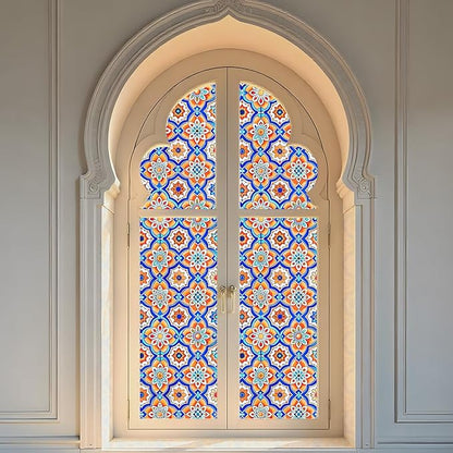 Frosted Glass Window Film, Heat Insulation, UV Block, Anti-Glare, One Way Privacy Tint, Static Cling for Home Bathroom Door, Renter Friendly, Day & Night Privacy