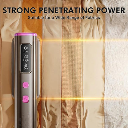 Travel Steamer for Clothes, 100V-240V Portable Iron, 15s Fast Heat Up, 2 in 1 Handheld Steamer & Iron, LED Display, 150ml Large Water Tank, Compact Travel Size Ideal for Worldwide & European Use