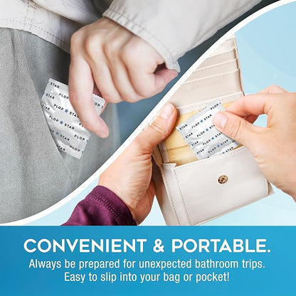 Toilet Tablets Odor Eliminator, Discreet Toilet Deodorizer Drop Ins, Portable Toilet Drops for Bathroom Odor Control, Individually Wrapped Travel Tablets, 30 Pack | As Seen on Shark Tank