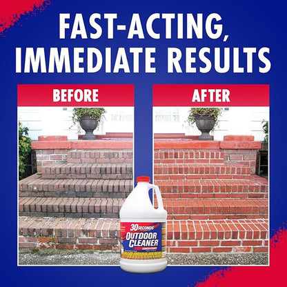 30 SECONDS Outdoor Mold & Mildew Cleaner & Stain Remover Concentrate | 128 fl. oz. | 2 Pack