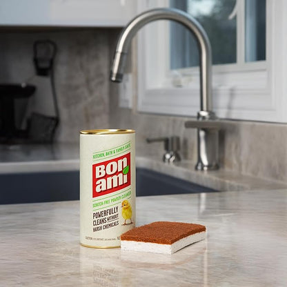 BON AMI Powder Cleanser for Kitchens & Bathrooms - All Types of Surfaces, Cleans Grime & Dirt, Polishes Surfaces, Absorbs Odors (3 Pack)