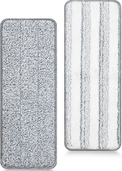 2pcs Microfiber Mop Pads, Mop Head Replacement for Joymop, Mop Pads Washable Microfiber, Flat Mop Spray Mop Replacement Pads for Universal 13” Inch Flat Mop, Reusable Mop Pads, Cleaning Accessories